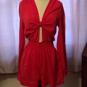 Bebe - Low Front Knotted Romper